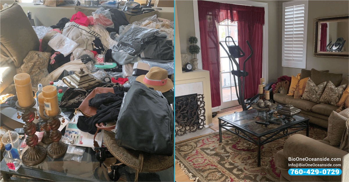 Cleaning hoarding - Before and after.