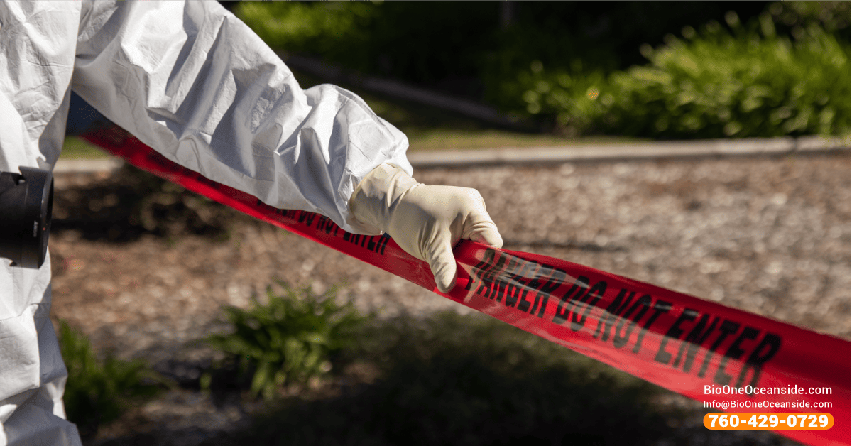 Biohazard remediation with the help from Bio-One of Oceanside.