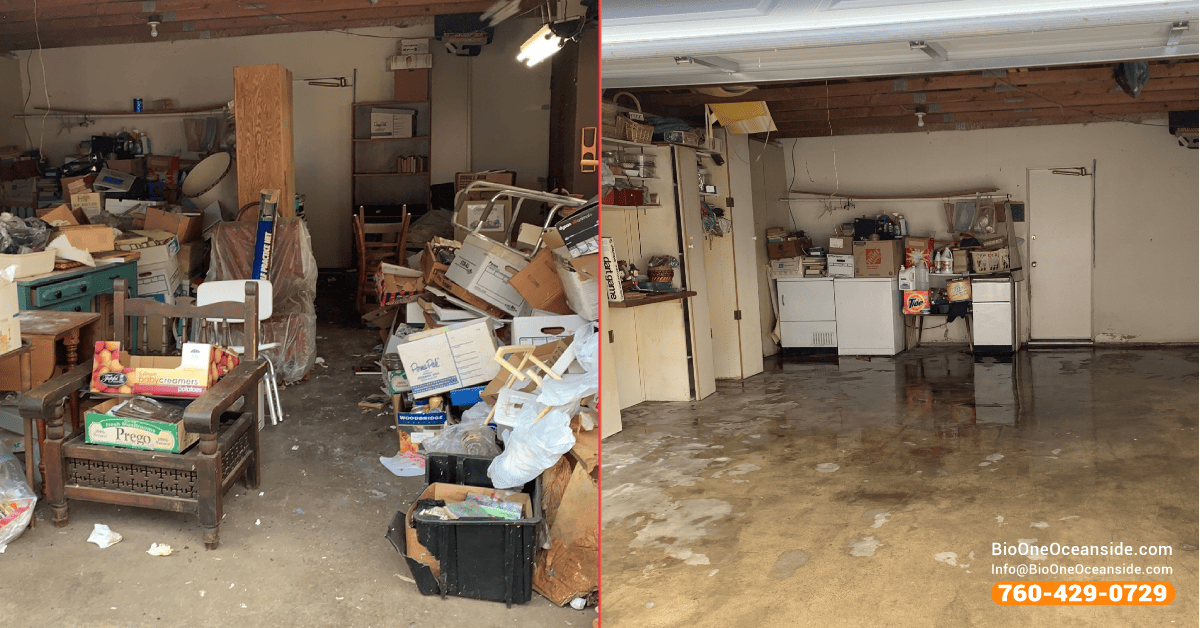 The garage is a common hideout area for rodents. Bio-One of Oceanside.