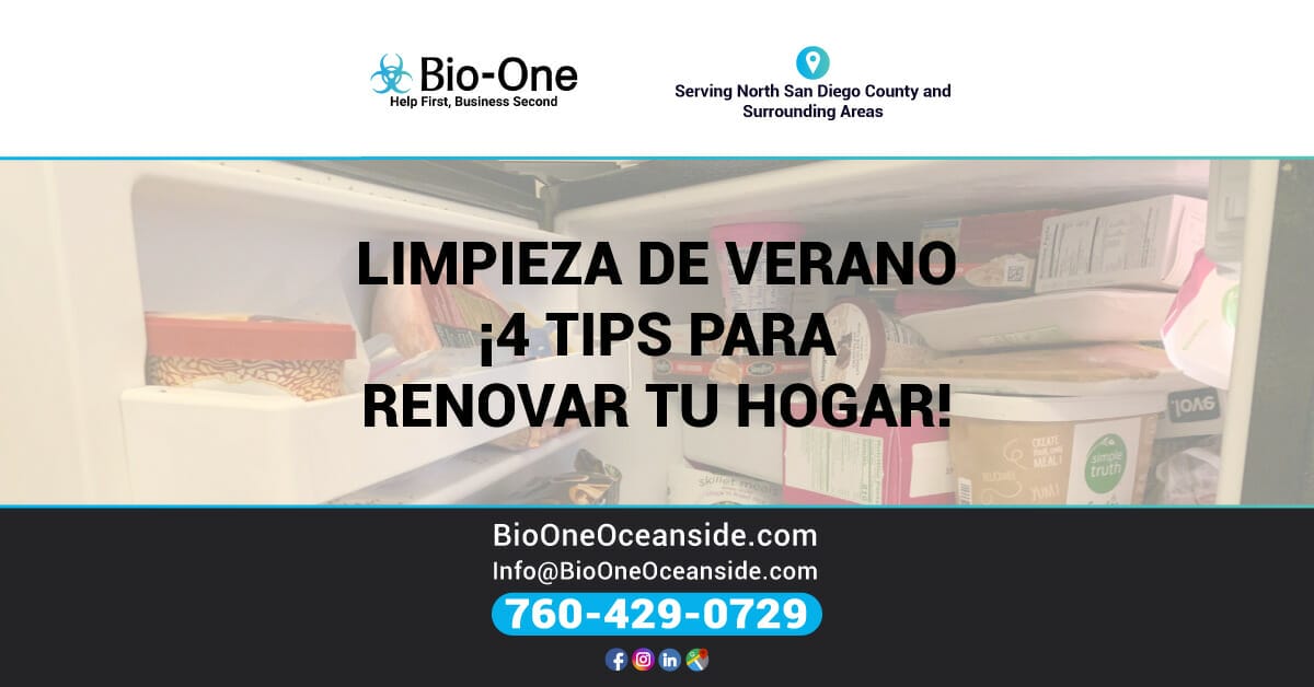 Limpieza de Primavera - ¡4 Tips para Renovar tu Hogar! Bio-One of Oceanside.