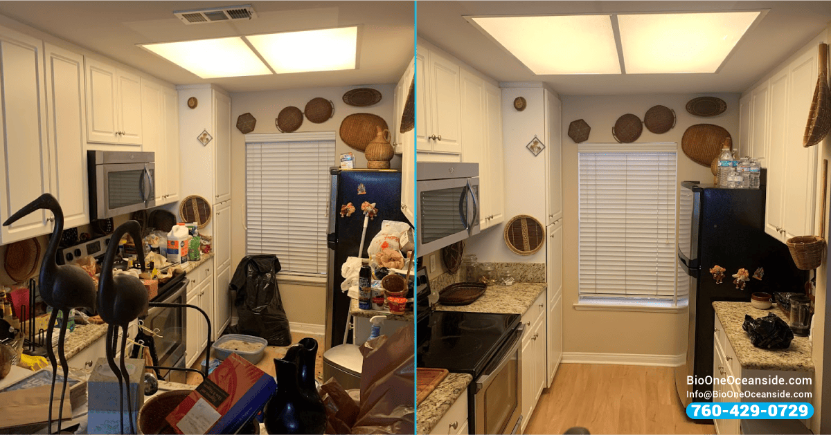 Cleaning up a hoarder's home - Before and after.