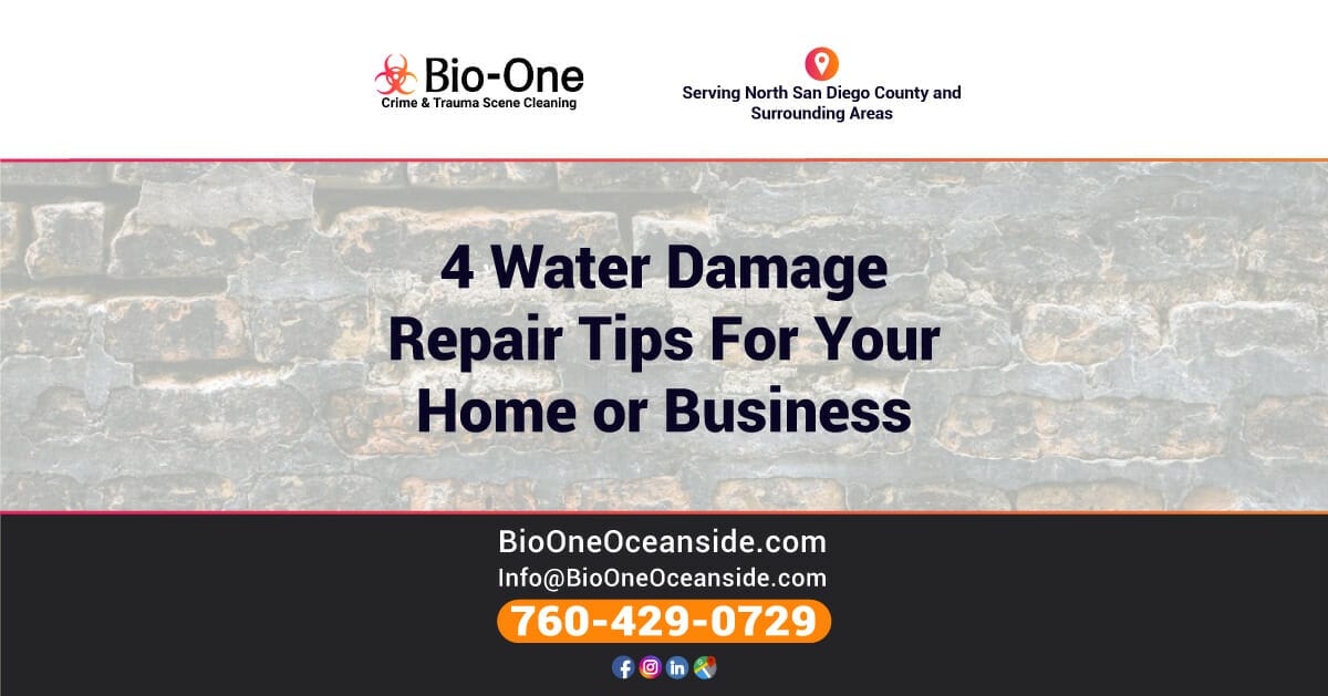 4 Water Damage Repair Tips For Your Home or Business