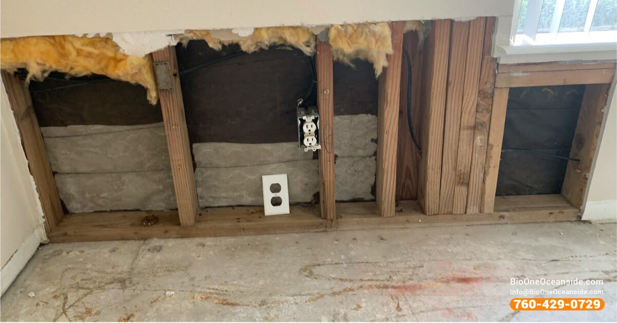 water damage repair with bio one oceanside after scenario