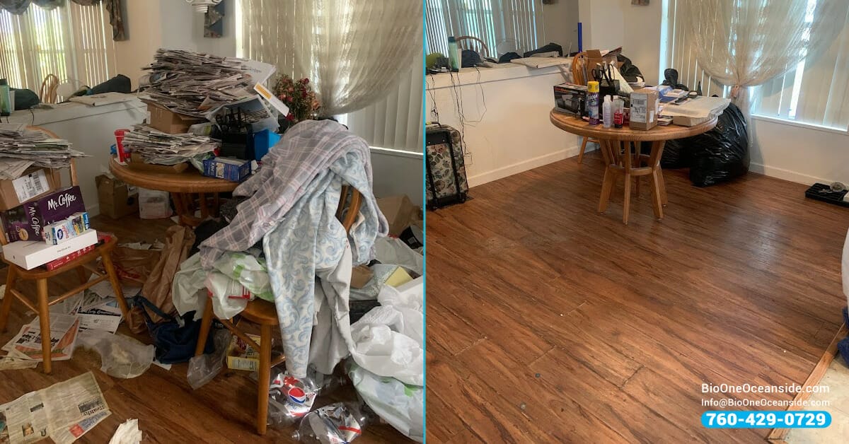 clutter removal before and after example