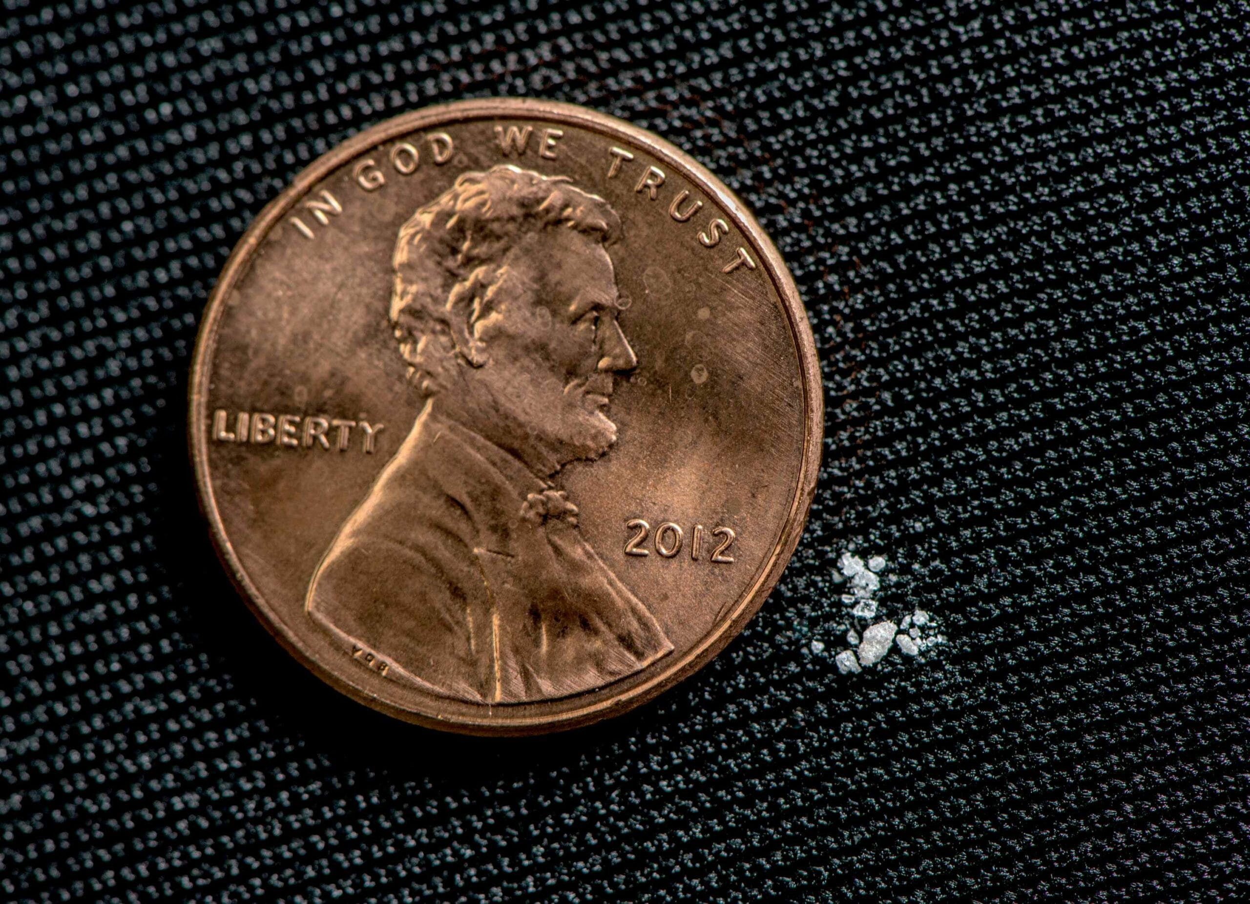 Illustration of a lethal dose of fentanyl