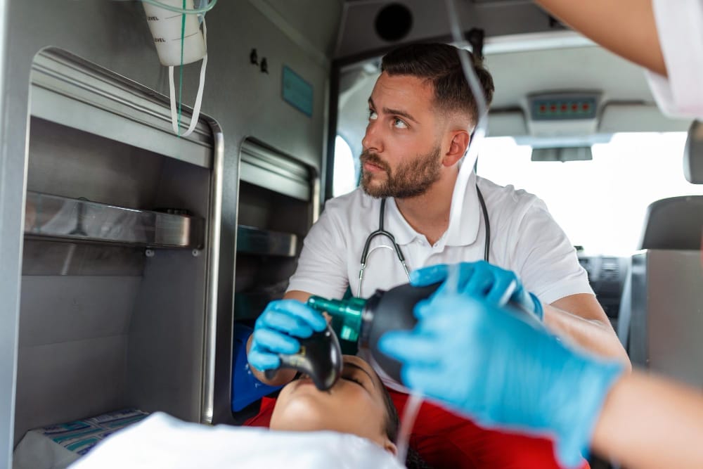 paramedics providing emergency assistance